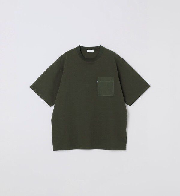 SHIPS any「【WEB限定】SHIPS any:〈撥水加工〉リラックス ナイロンポケット クルーネック Tシャツ◇」|Tシャツ・カットソー|