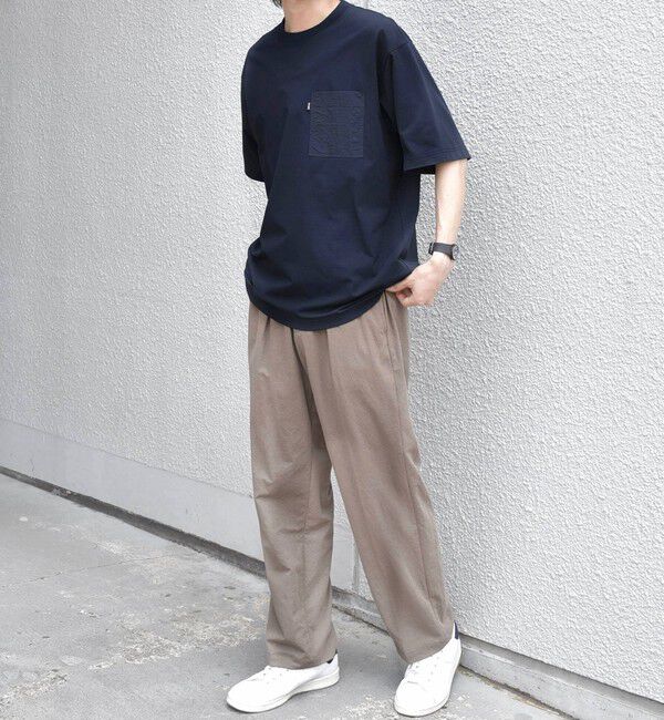 SHIPS any「【WEB限定】SHIPS any:〈撥水加工〉リラックス ナイロンポケット クルーネック Tシャツ◇」|Tシャツ・カットソー|