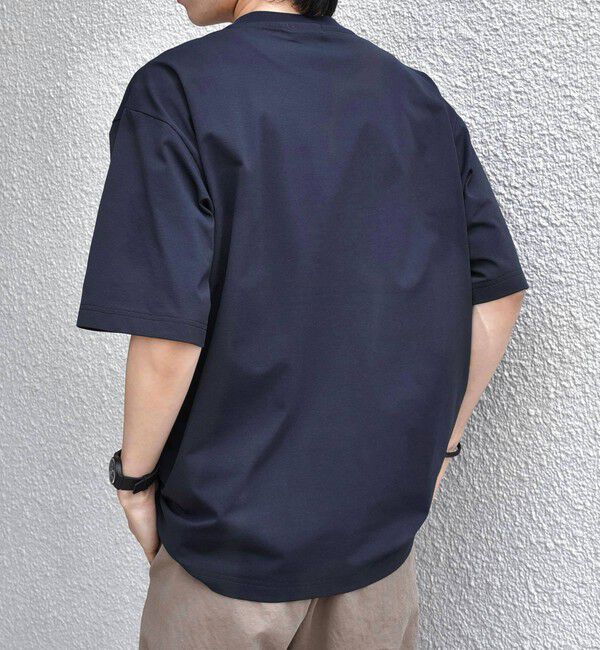 SHIPS any「【WEB限定】SHIPS any:〈撥水加工〉リラックス ナイロンポケット クルーネック Tシャツ◇」|Tシャツ・カットソー|
