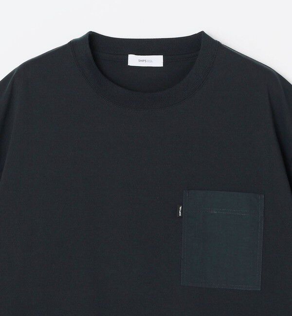 SHIPS any「【WEB限定】SHIPS any:〈撥水加工〉リラックス ナイロンポケット クルーネック Tシャツ◇」|Tシャツ・カットソー|