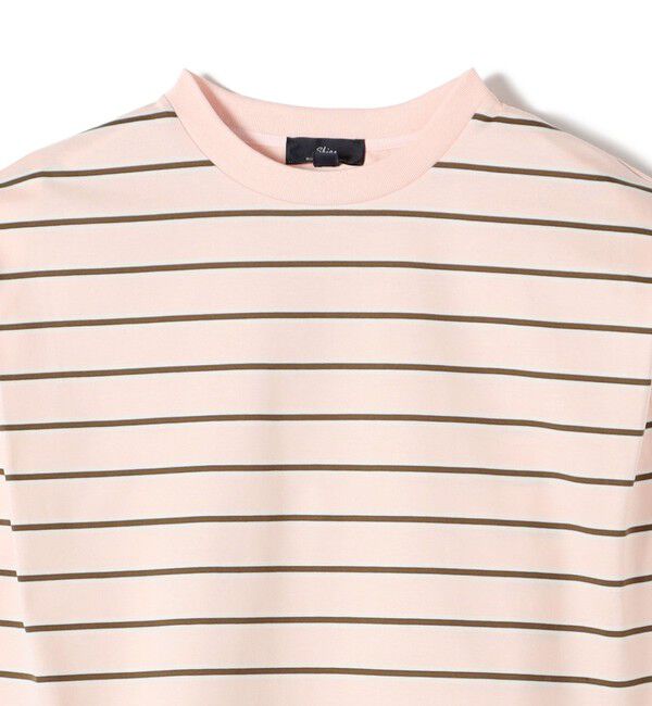 SHIPS for women「SHIPS Primary Navy Label: マルチボーダー フレンチ スリーブ プルオーバー」|Tシャツ・カットソー|