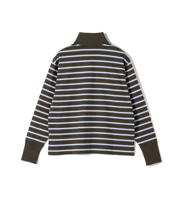 SHIPS for women「SHIPS Primary Navy Label: マルチボーダー ジップアップ プルオーバー」|Tシャツ・カットソー|