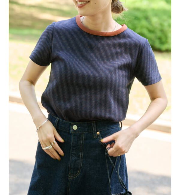 OUTDOOR PRODUCTS Usual Things「リンガーボーダーTEE セットアップ対応」|Tシャツ・カットソー|