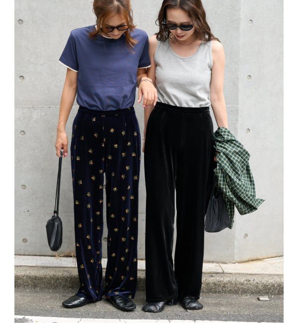 OUTDOOR PRODUCTS Usual Things「≪予約≫追加 ベロアフレアパンツ」|スラックス|