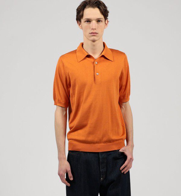 TOMORROWLAND MENS「TOMORROWLAND tricot シルクコットン 半袖ニットポロシャツ SESIA」|ポロシャツ|