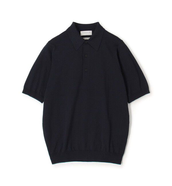 TOMORROWLAND MENS「TOMORROWLAND tricot シルクコットン 半袖ニットポロシャツ SESIA」|ポロシャツ|67 ネイビー