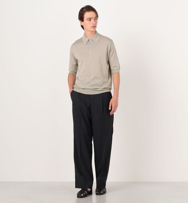 TOMORROWLAND MENS「【別注J】JOHN SMEDLEY 30Gシーアイランドコットン ニットポロ ISIS」|ニット・セーター|