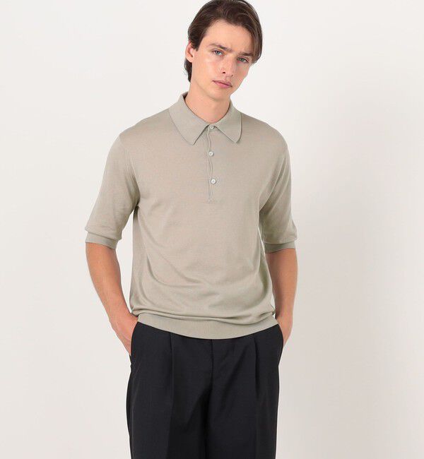 TOMORROWLAND MENS「【別注J】JOHN SMEDLEY 30Gシーアイランドコットン ニットポロ ISIS」|ニット・セーター|