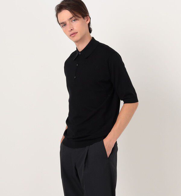 TOMORROWLAND MENS「【別注J】JOHN SMEDLEY 30Gシーアイランドコットン ニットポロ ISIS」|ニット・セーター|