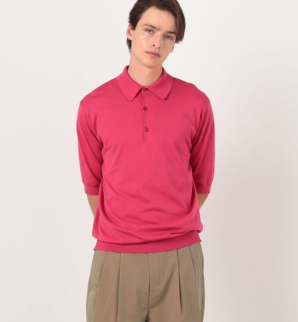 TOMORROWLAND MENS「【別注J】JOHN SMEDLEY 30Gシーアイランドコットン ニットポロ ISIS」|ニット・セーター|