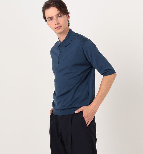TOMORROWLAND MENS「【別注J】JOHN SMEDLEY 30Gシーアイランドコットン ニットポロ ISIS」|ニット・セーター|