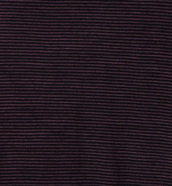 BACCA「ストライプジャージー ドレープボートネックプルオーバー」|Tシャツ・カットソー|