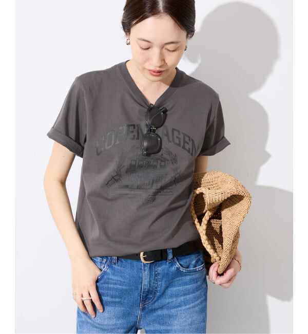SLOBE IENA「WAVE UNION ロゴTシャツ」|Tシャツ・カットソー|グレー
