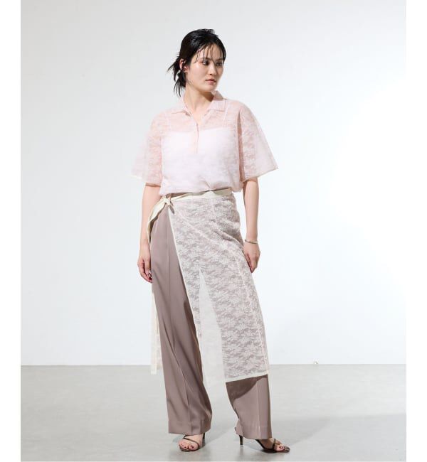 IENA「《一部店舗限定》フラワージャガード ラップスカート」|スカート|