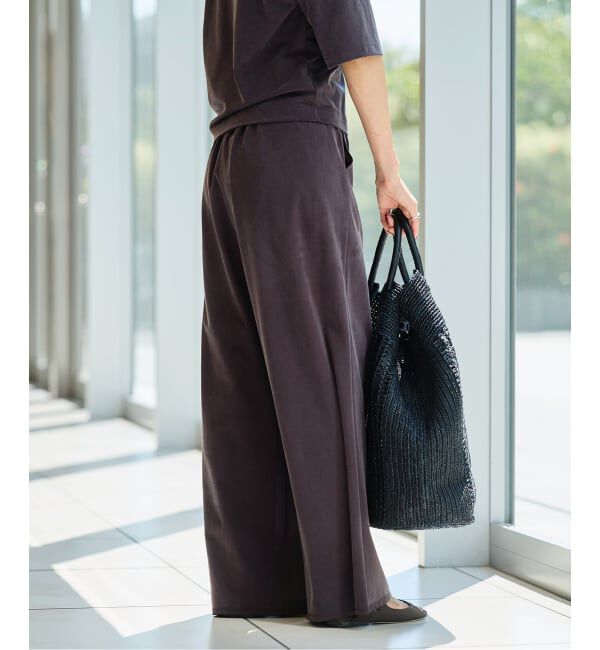 IENA LA BOUCLE「《追加2/洗濯機洗い可》IENA LA BOUCLE Cupra mix イージーパンツ」|その他|