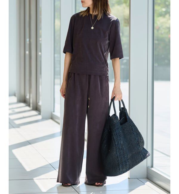 IENA LA BOUCLE「《追加2/洗濯機洗い可》IENA LA BOUCLE Cupra mix イージーパンツ」|その他|