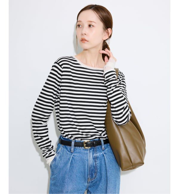 SLOBE IENA「《WEB限定カラーあり/追加7予約》レイヤードスリーブロンTEE」|Tシャツ・カットソー|