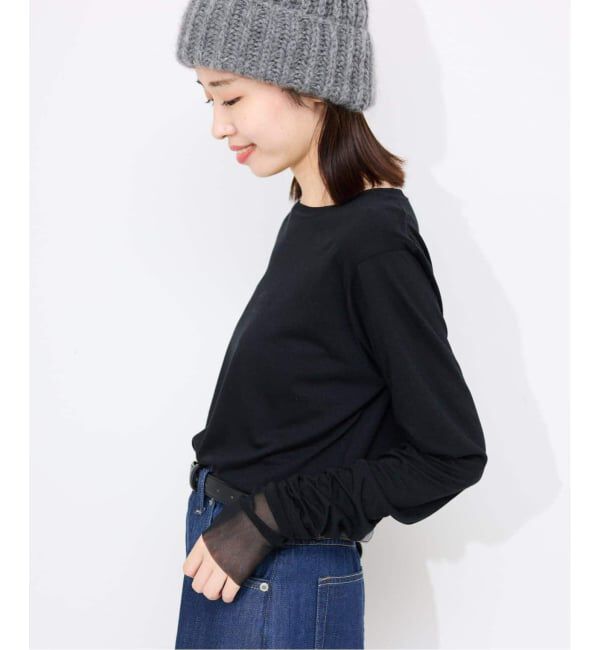 SLOBE IENA「《WEB限定カラーあり/追加7予約》レイヤードスリーブロンTEE」|Tシャツ・カットソー|