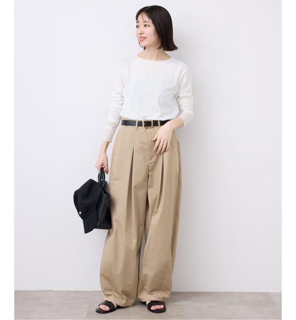SLOBE IENA「《WEB限定カラーあり/追加7予約》レイヤードスリーブロンTEE」|Tシャツ・カットソー|
