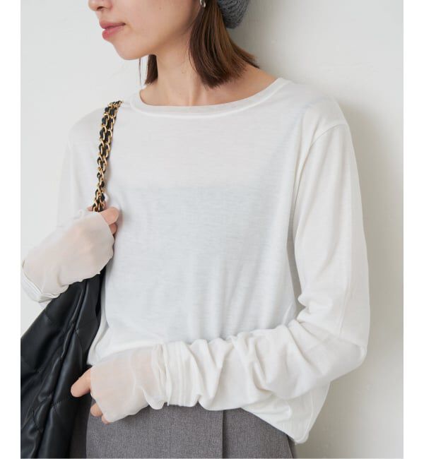 SLOBE IENA「《WEB限定カラーあり/追加7予約》レイヤードスリーブロンTEE」|Tシャツ・カットソー|