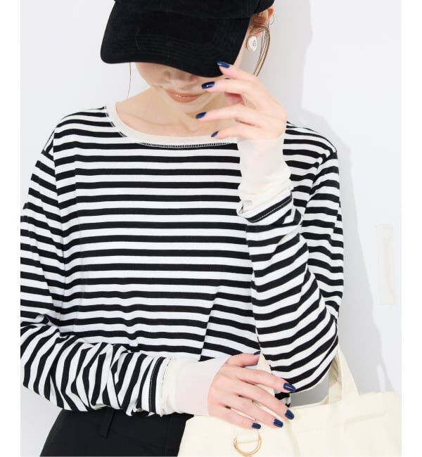 SLOBE IENA「《WEB限定カラーあり/追加7予約》レイヤードスリーブロンTEE」|Tシャツ・カットソー|