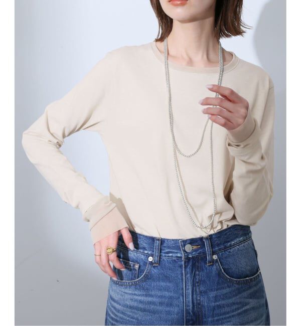 SLOBE IENA「《WEB限定カラーあり/追加7予約》レイヤードスリーブロンTEE」|Tシャツ・カットソー|