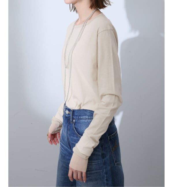 SLOBE IENA「《WEB限定カラーあり/追加7予約》レイヤードスリーブロンTEE」|Tシャツ・カットソー|