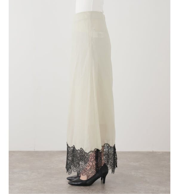 IENA LA BOUCLE「IENA LA BOUCLE シアーレースコンビスカート」|スカート|