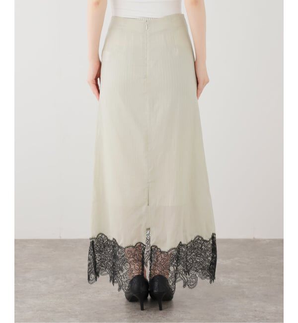 IENA LA BOUCLE「IENA LA BOUCLE シアーレースコンビスカート」|スカート|