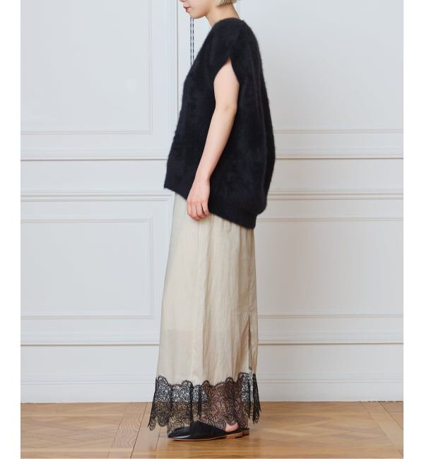 IENA LA BOUCLE「IENA LA BOUCLE シアーレースコンビスカート」|スカート|