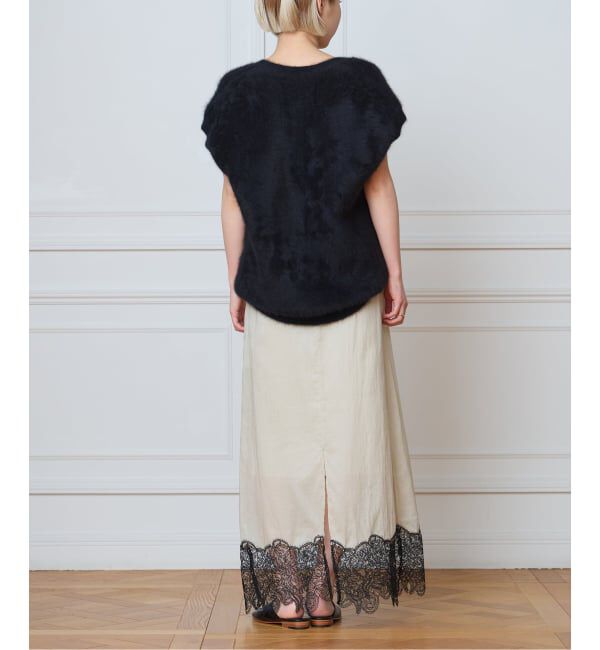 IENA LA BOUCLE「IENA LA BOUCLE シアーレースコンビスカート」|スカート|