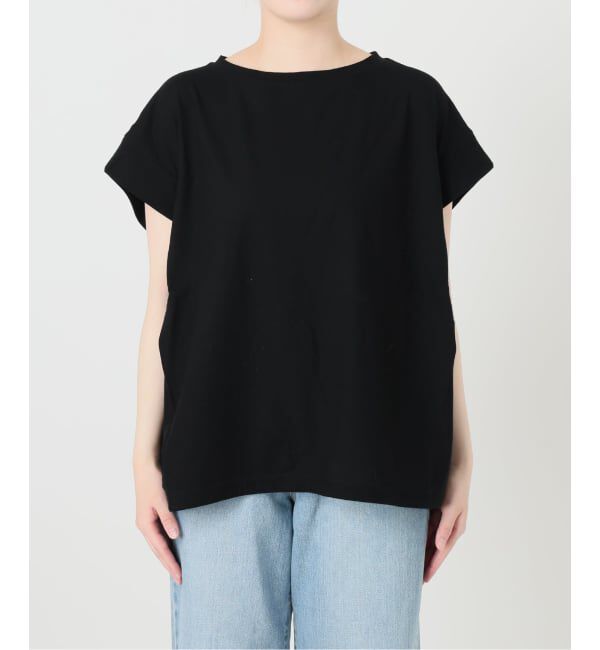IENA「《追加/接触冷感》フレンチタックスリーブ ドロストTシャツ」|Tシャツ・カットソー|