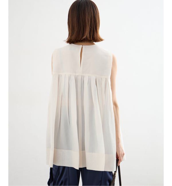 IENA「《一部店舗限定》Maison IENA シアーノースリーブブラウス」|シャツ・ブラウス|