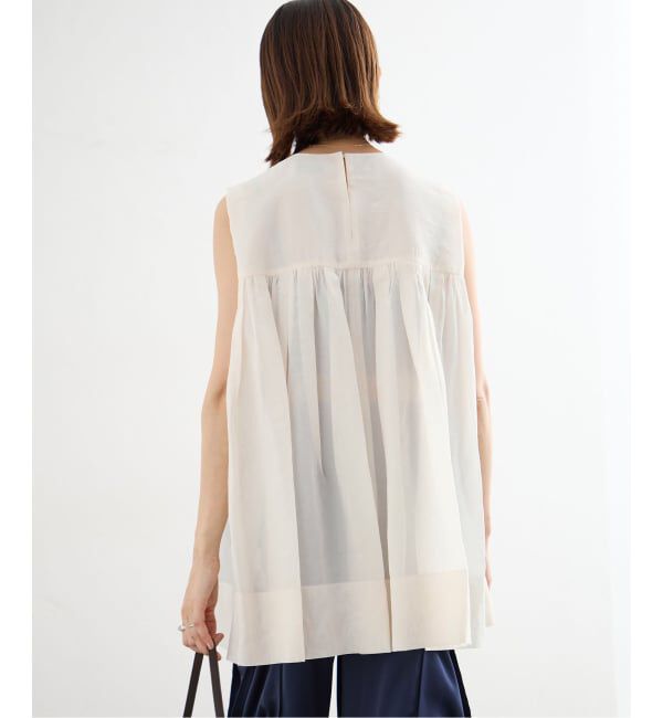 IENA「《一部店舗限定》Maison IENA シアーノースリーブブラウス」|シャツ・ブラウス|