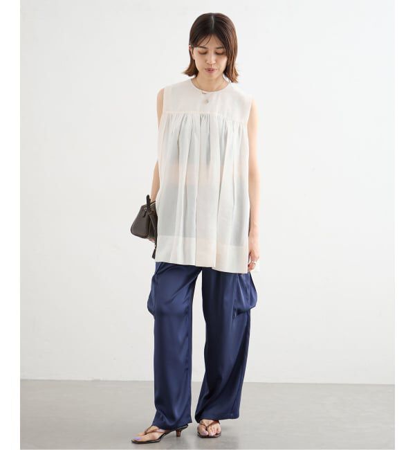IENA「《一部店舗限定》Maison IENA シアーノースリーブブラウス」|シャツ・ブラウス|