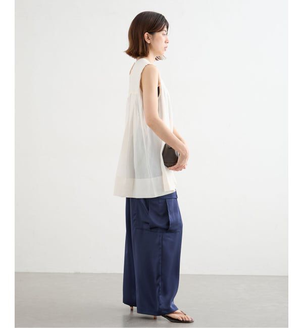 IENA「《一部店舗限定》Maison IENA シアーノースリーブブラウス」|シャツ・ブラウス|
