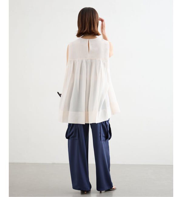IENA「《一部店舗限定》Maison IENA シアーノースリーブブラウス」|シャツ・ブラウス|