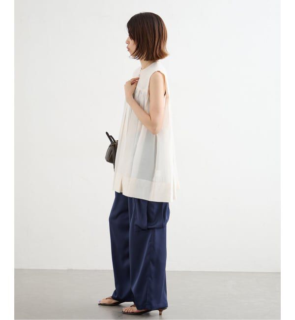 IENA「《一部店舗限定》Maison IENA シアーノースリーブブラウス」|シャツ・ブラウス|