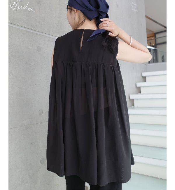 IENA「《一部店舗限定》Maison IENA シアーノースリーブブラウス」|シャツ・ブラウス|