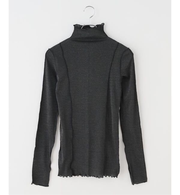 IENA LA BOUCLE「HAKUJI ハクジ Shiny rib ハイネックプルオーバー H232642」|Tシャツ・カットソー|