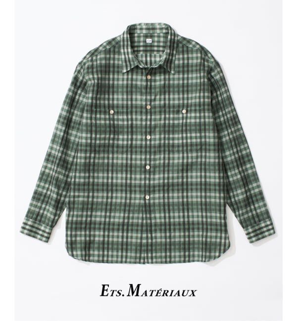 EDIFICE「ETS.MATERIAUX(マテリオ) US ネイビー シャツ」|シャツ・ブラウス|グリーン