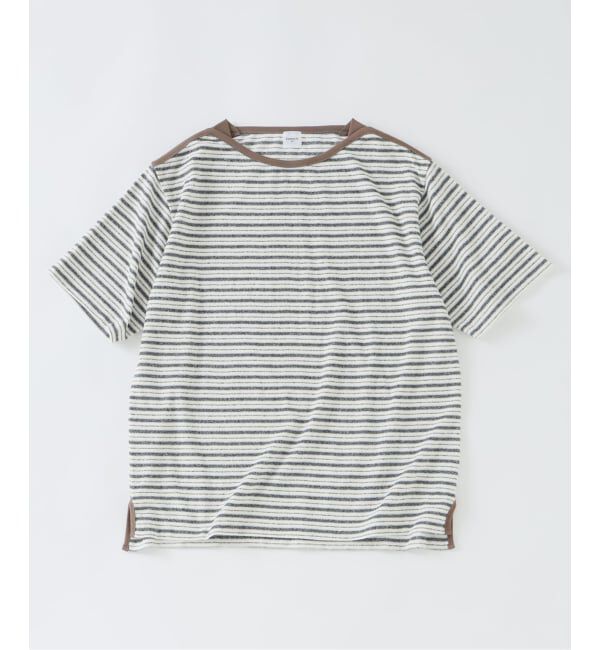 EDIFICE「パイル ボーダー ボートネック」|Tシャツ・カットソー|