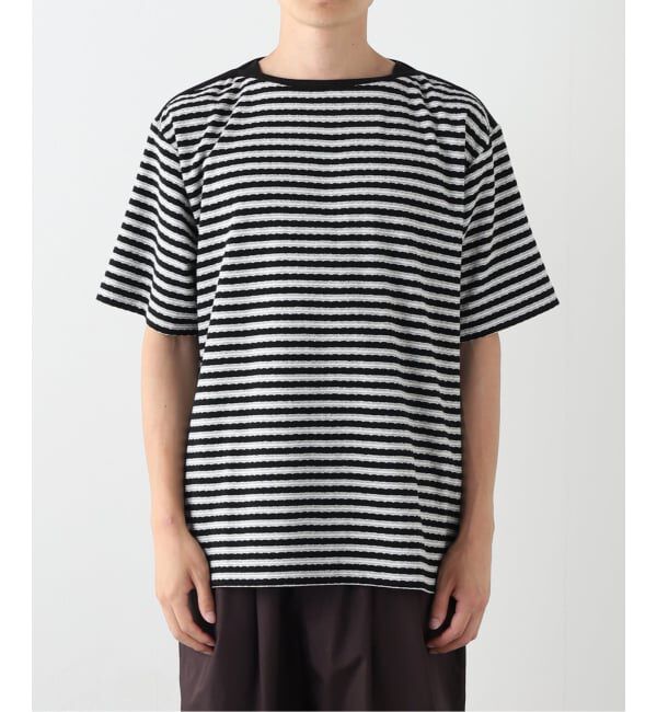 EDIFICE「パイル ボーダー ボートネック」|Tシャツ・カットソー|