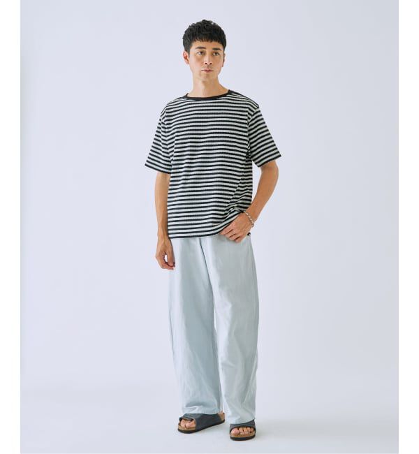 EDIFICE「パイル ボーダー ボートネック」|Tシャツ・カットソー|
