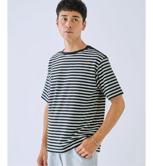 EDIFICE「パイル ボーダー ボートネック」|Tシャツ・カットソー|