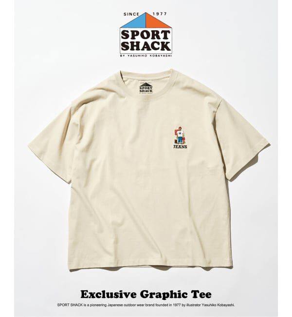 417 EDIFICE「SPORT SHACK &times; 417 グラフィックTシャツ」|Tシャツ・カットソー|グレーB