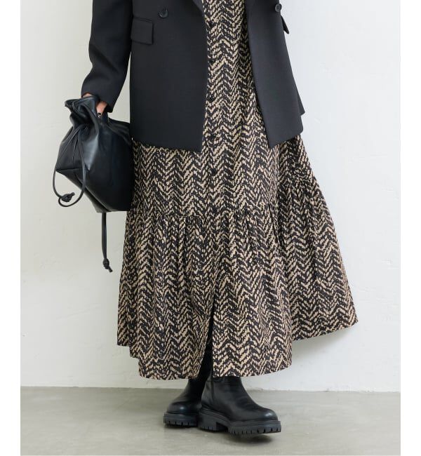 JOURNAL STANDARD「ランダムヘリンボーンプリントワンピース」|ワンピース|