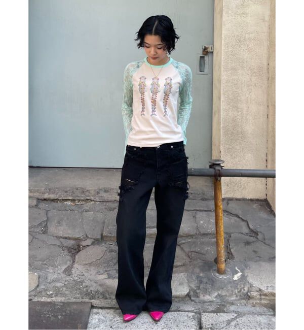 Oriens JOURNAL STANDARD「ブロークンダメージデニムパンツ」|デニム|