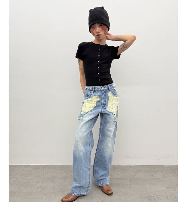 Oriens JOURNAL STANDARD「ブロークンダメージデニムパンツ」|デニム|