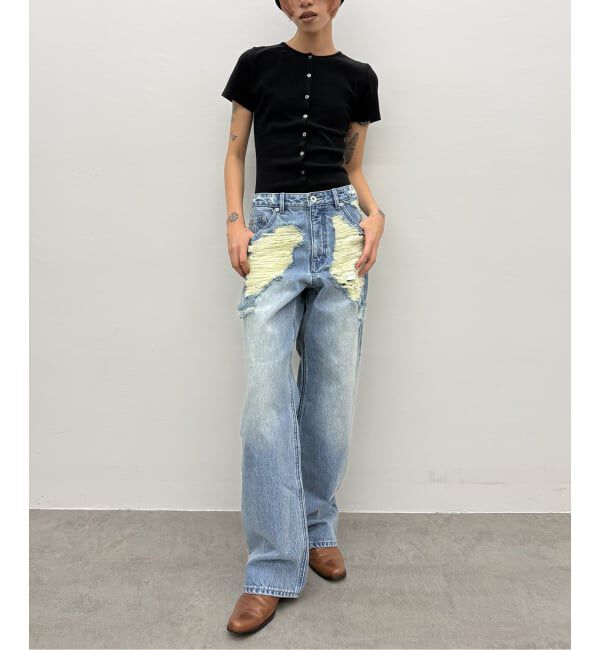 Oriens JOURNAL STANDARD「ブロークンダメージデニムパンツ」|デニム|